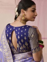 Lavender Dola Viscose Silk Saree